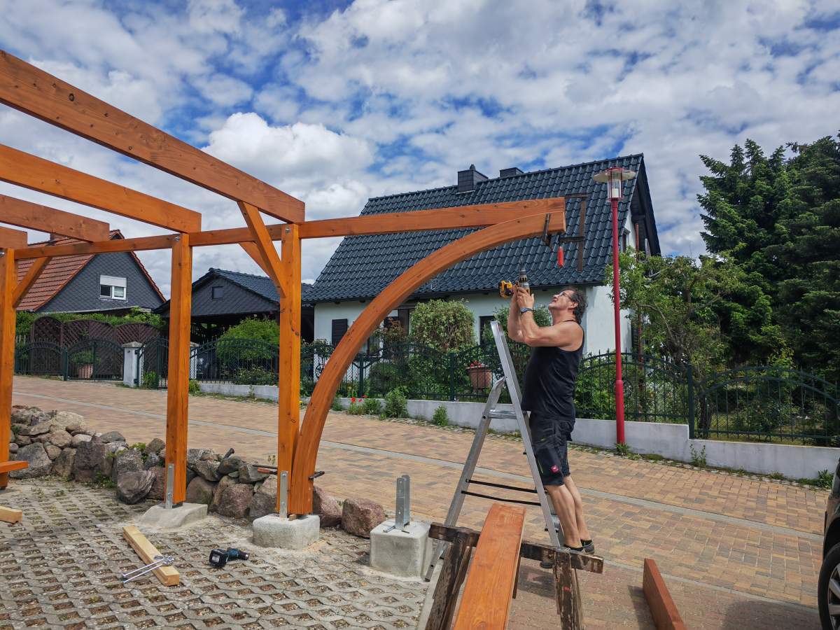 Carport in Britz, Holzbau