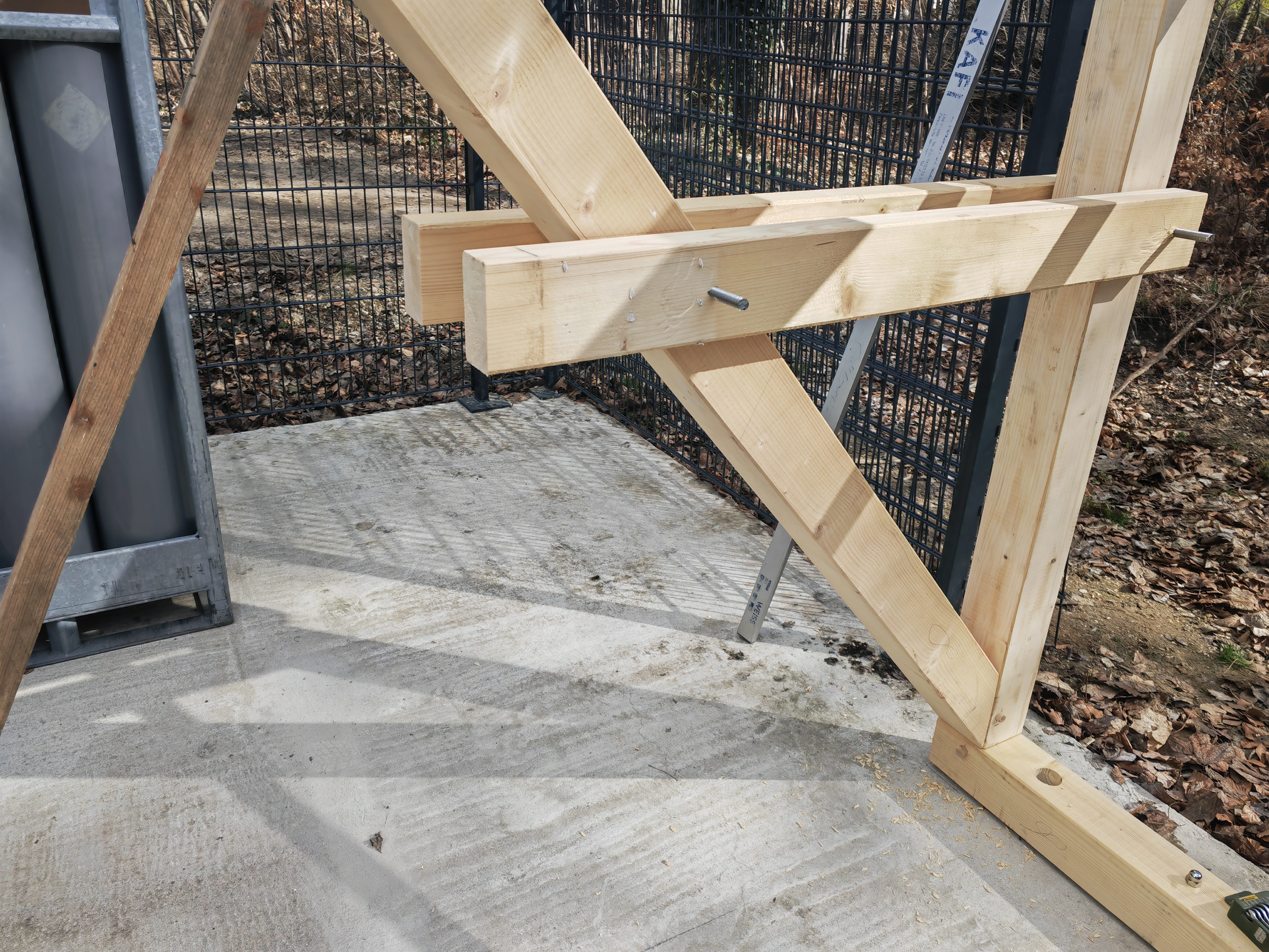 Unterstand Holzbau Blechdach Eberswalde Barnim